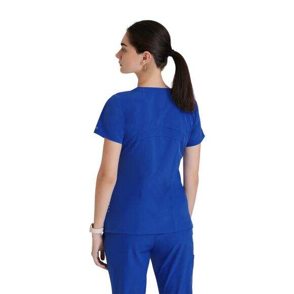 NWT BARCO One 5106 Women’s Scrub Top – Cobalt Blue, Size XL - Picture 3 of 6